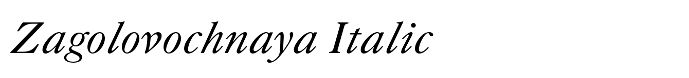 Zagolovochnaya Italic